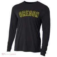 Retro Oregon Throwback Yellow Oregon Kids Cooling Performance Long Sleeve Crew thumb 0