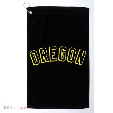 Retro Oregon Throwback Yellow Oregon Kids Golf Towel