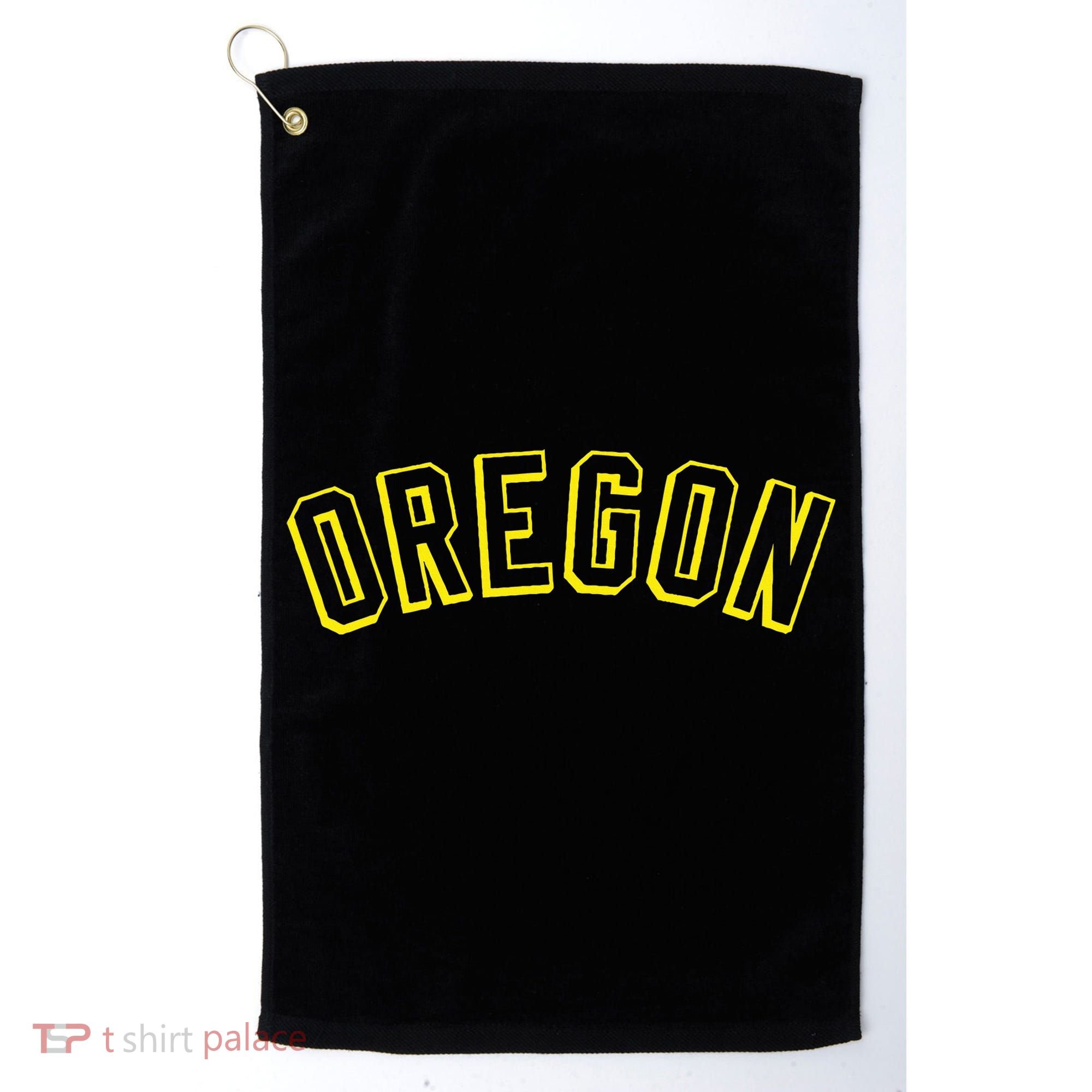 Retro Oregon Throwback Yellow Oregon Kids Golf Towel