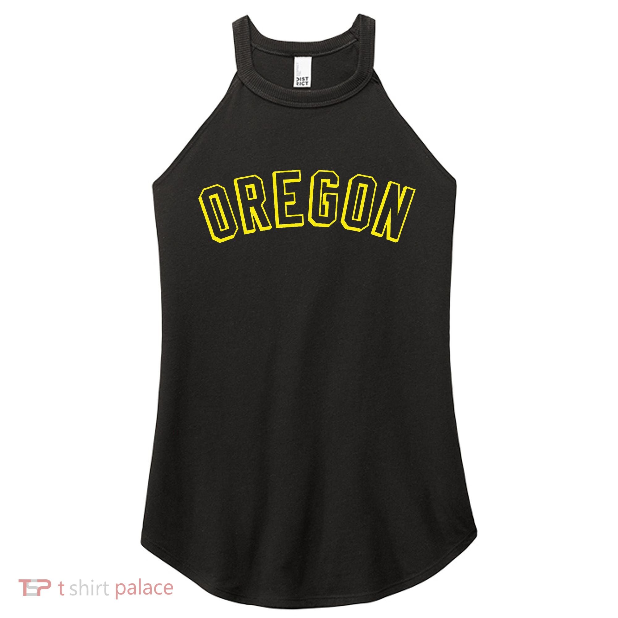 Retro Oregon Throwback Yellow Oregon Kids Women's Perfect Tri Rocker Tank