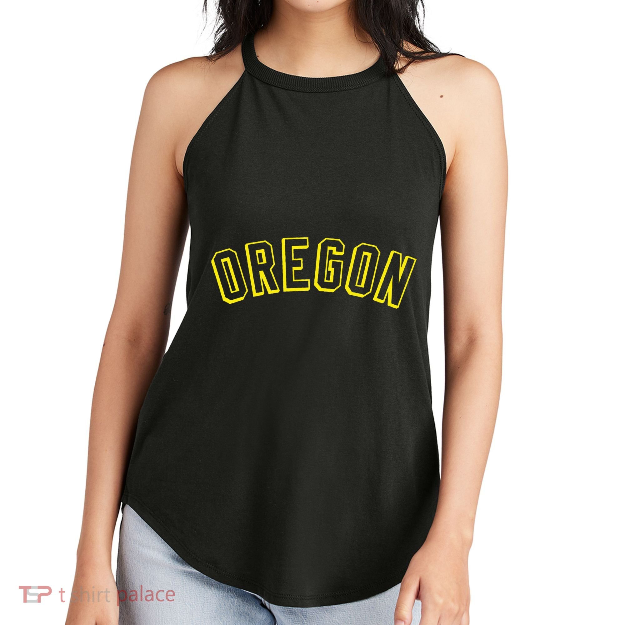 Retro Oregon Throwback Yellow Oregon Kids Women's Perfect Tri Rocker Tank
