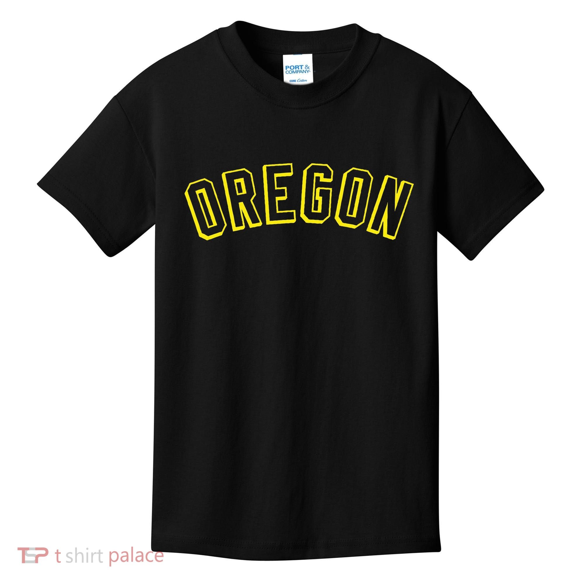 Retro Oregon Throwback Yellow Oregon Kids Kids T-Shirt