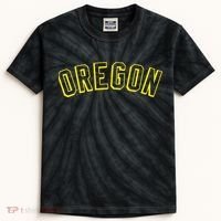 Retro Oregon Throwback Yellow Oregon Kids Kids Tie-Dye T-Shirt thumb 0