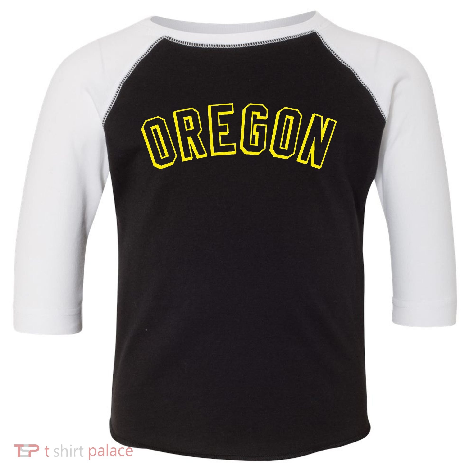 Retro Oregon Throwback Yellow Oregon Kids Toddler Fine Jersey T-Shirt