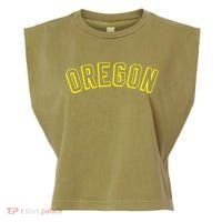 Retro Oregon Throwback Yellow Oregon Kids Garment-Dyed Women's Muscle Tee thumb 0