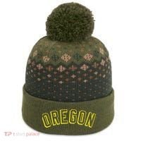 Retro Oregon Throwback Yellow Oregon Kids The Baniff Cuffed Pom Beanie thumb 0