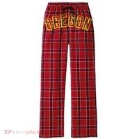 Retro Oregon Throwback Yellow Oregon Kids Women's Flannel Plaid Pajama Pants thumb 0