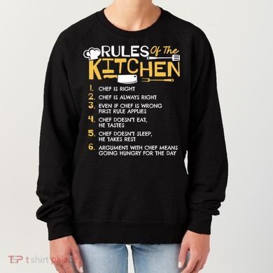 Rules Of The Kitchen Culinary Restaurant Chef Cooking Funny Gift Women's Sweatshirt