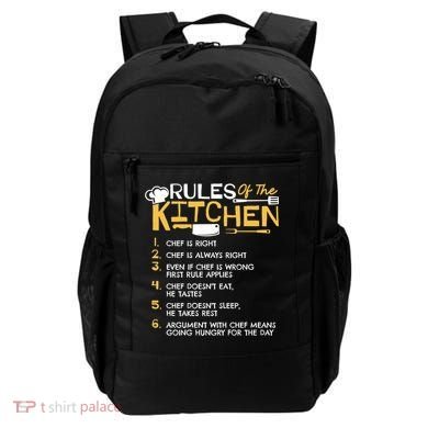 Rules Of The Kitchen Culinary Restaurant Chef Cooking Funny Gift Backpack