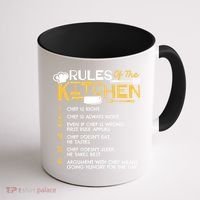 Rules Of The Kitchen Culinary Restaurant Chef Cooking Funny Gift Coffee Mug thumb 1