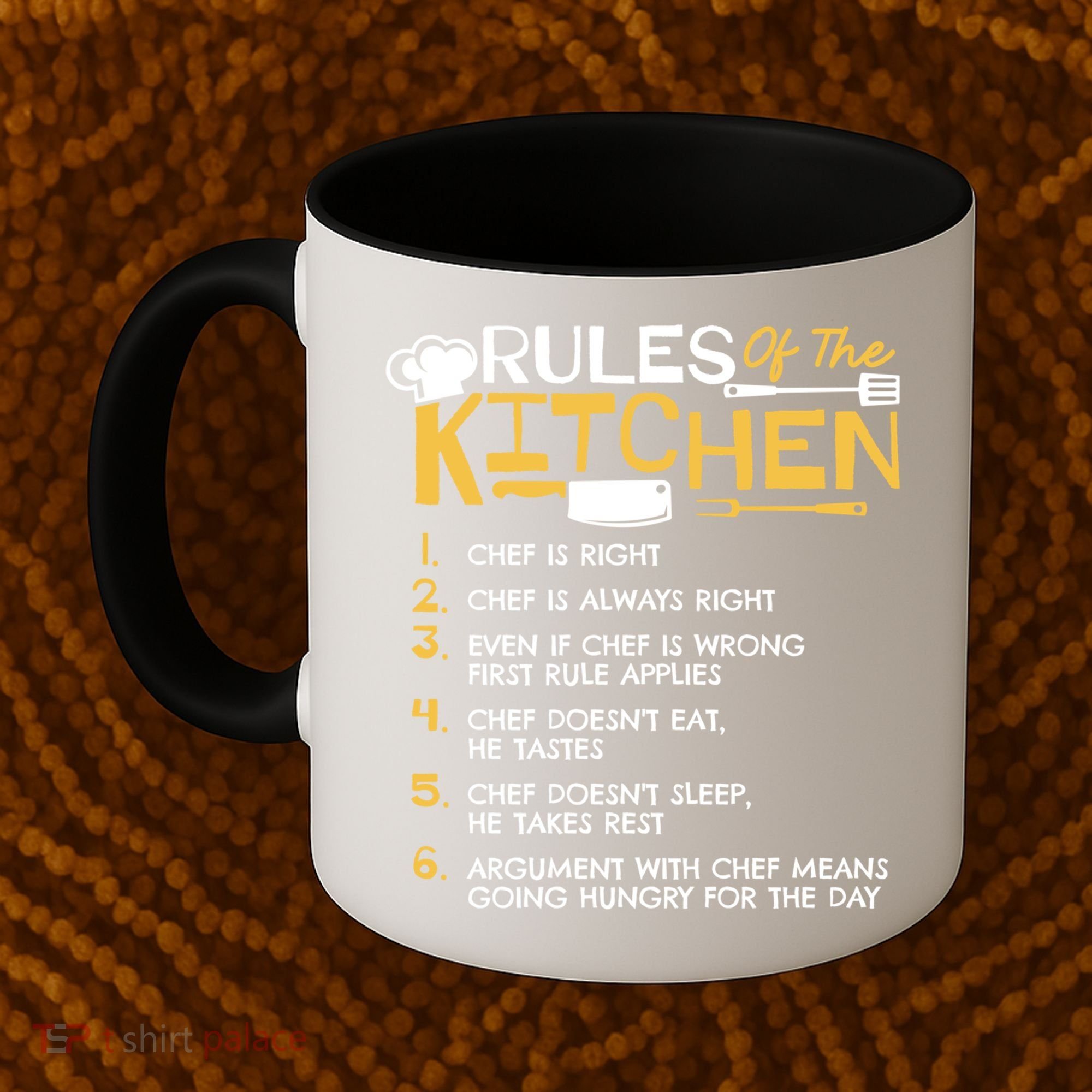 Rules Of The Kitchen Culinary Restaurant Chef Cooking Funny Gift Coffee Mug