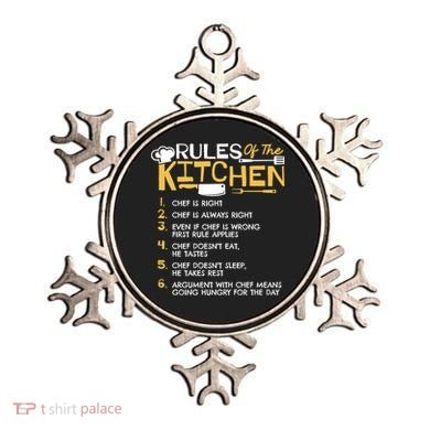 Rules Of The Kitchen Culinary Restaurant Chef Cooking Funny Gift Ornament
