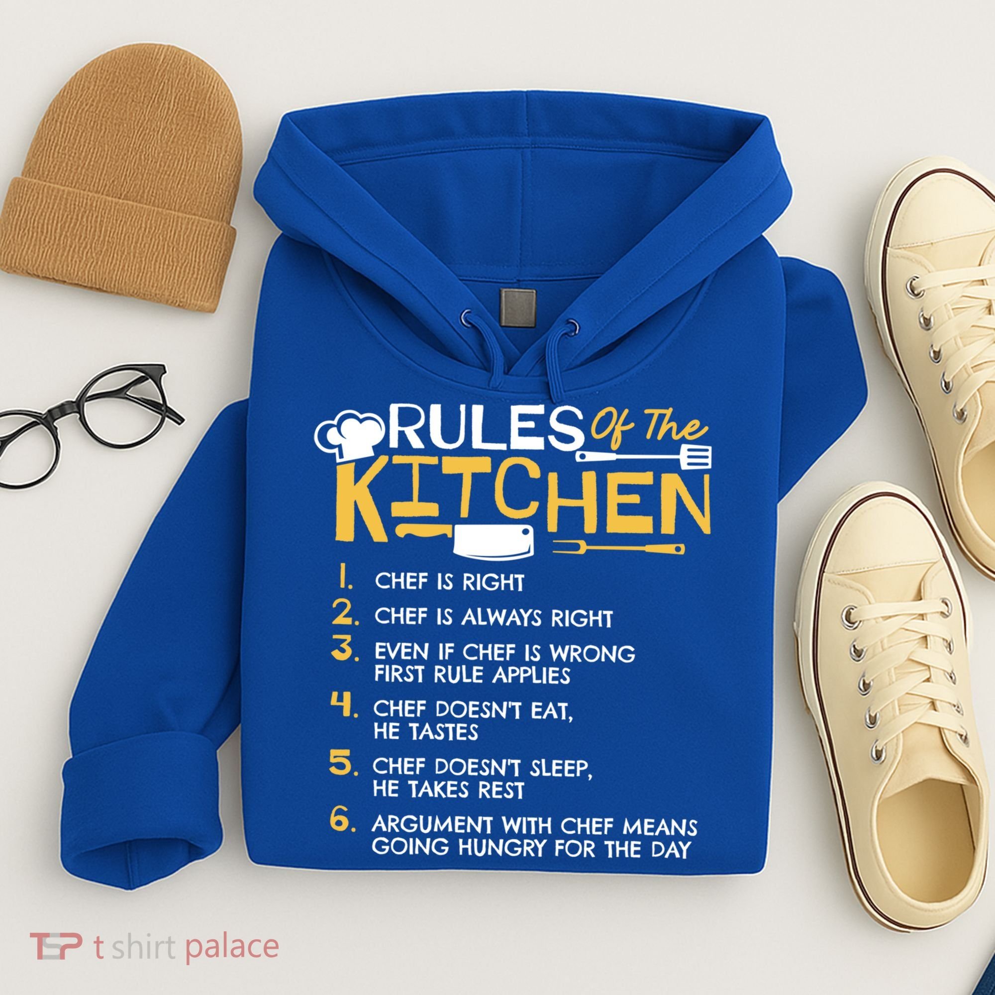 Rules Of The Kitchen Culinary Restaurant Chef Cooking Funny Gift Hoodie