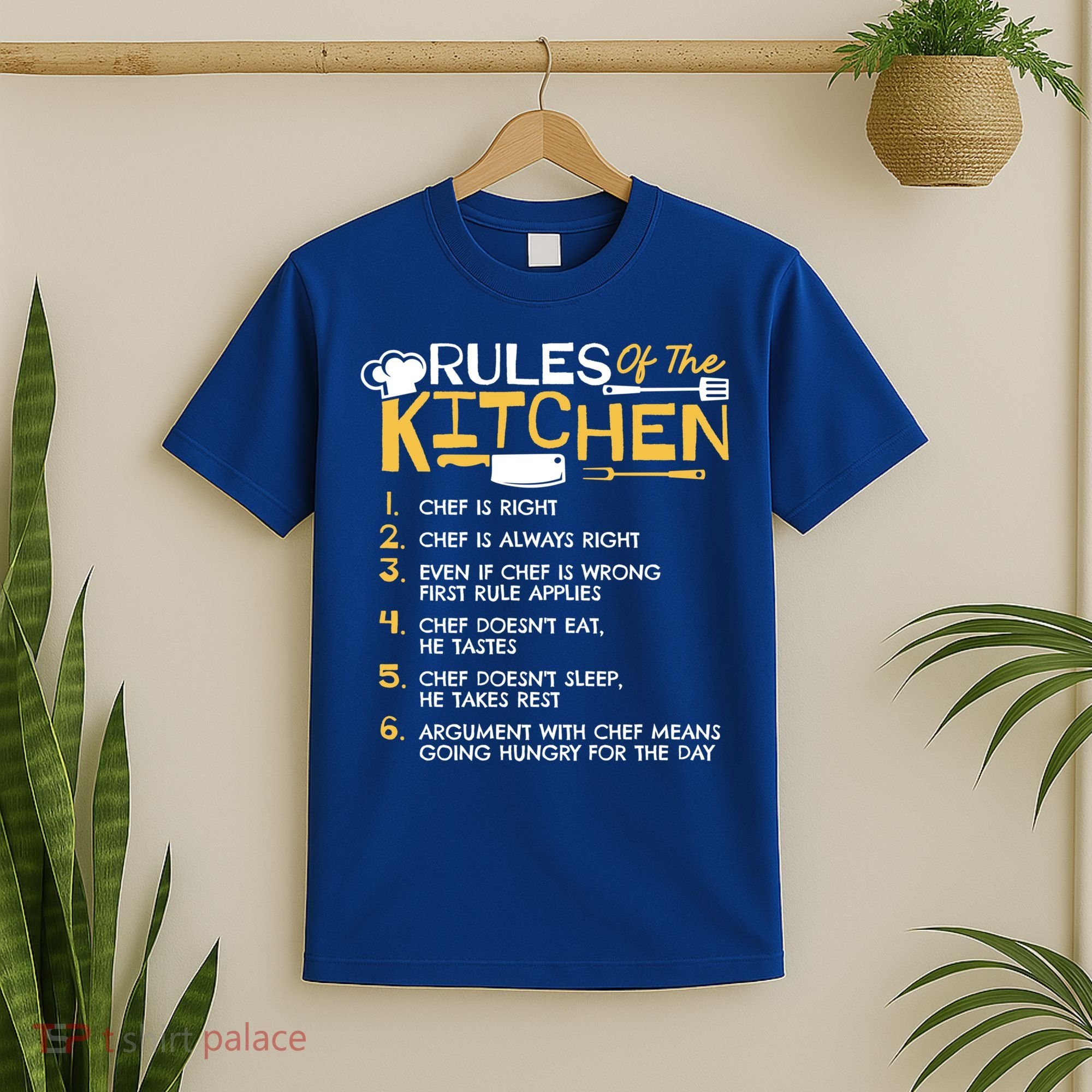Rules Of The Kitchen Culinary Restaurant Chef Cooking Funny Gift T-Shirt