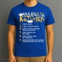 Rules Of The Kitchen Culinary Restaurant Chef Cooking Funny Gift T-Shirt thumb 3