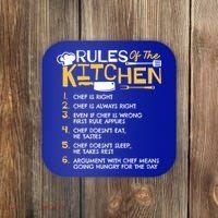 Rules Of The Kitchen Culinary Restaurant Chef Cooking Funny Gift Coaster thumb 0