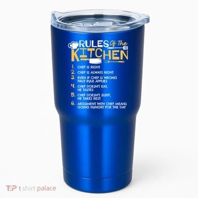 Rules Of The Kitchen Culinary Restaurant Chef Cooking Funny Gift Tumbler