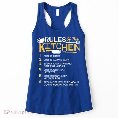 Rules Of The Kitchen Culinary Restaurant Chef Cooking Funny Gift Women's Tank Top