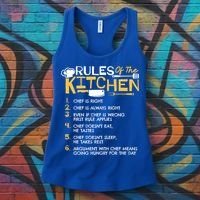 Rules Of The Kitchen Culinary Restaurant Chef Cooking Funny Gift Women's Tank Top thumb 3