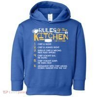 Rules Of The Kitchen Culinary Restaurant Chef Cooking Funny Gift Toddler Hoodie thumb 0