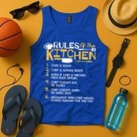 Rules Of The Kitchen Culinary Restaurant Chef Cooking Funny Gift Tank Top thumb 4