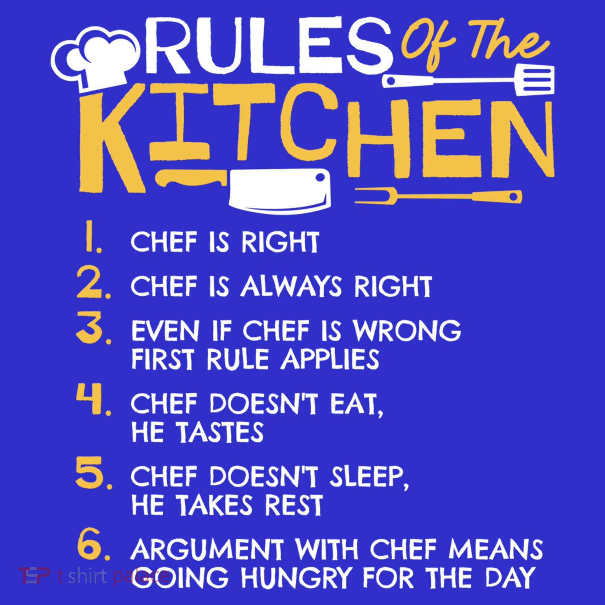 Rules Of The Kitchen Culinary Restaurant Chef Cooking Funny Gift Visor