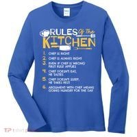 Rules Of The Kitchen Culinary Restaurant Chef Cooking Funny Gift Women's Long Sleeve Shirt thumb 0