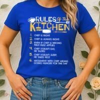 Rules Of The Kitchen Culinary Restaurant Chef Cooking Funny Gift Women's T-Shirt thumb 2