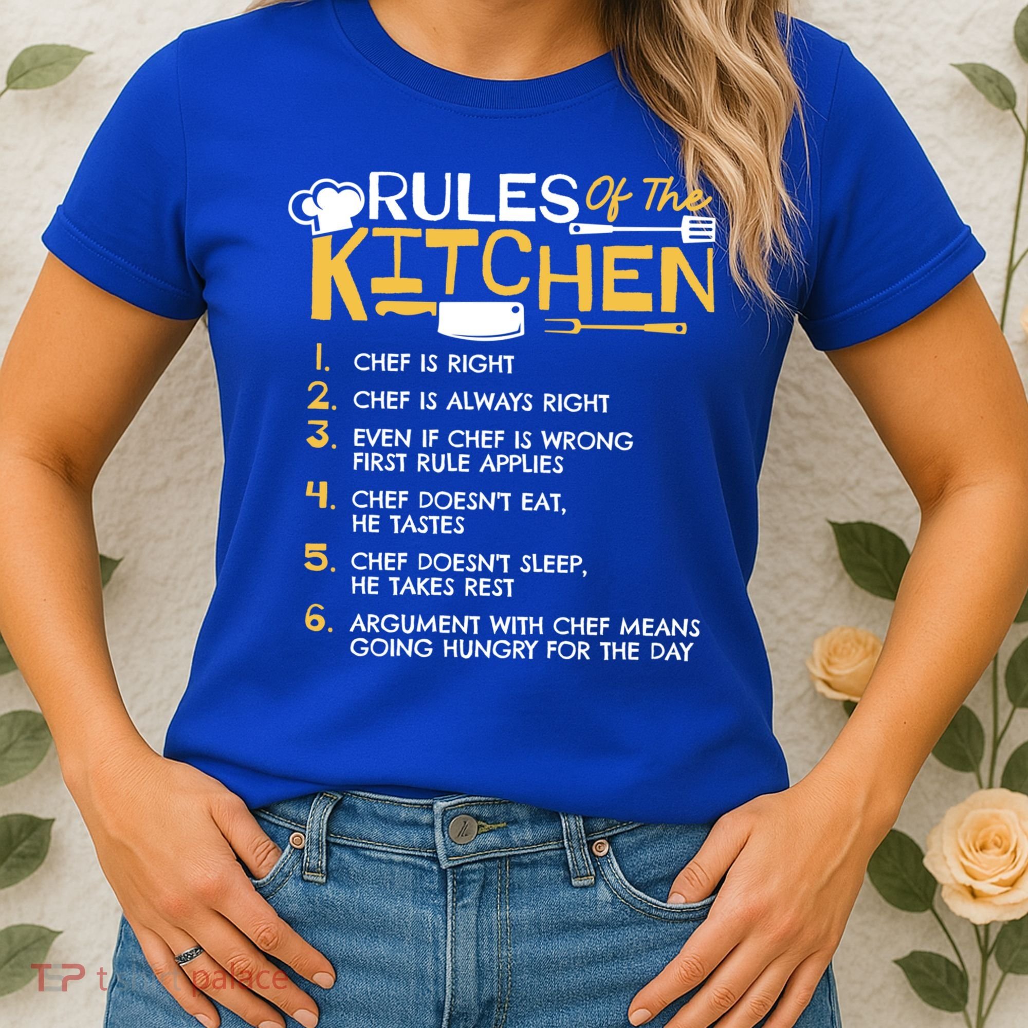 Rules Of The Kitchen Culinary Restaurant Chef Cooking Funny Gift Women's T-Shirt