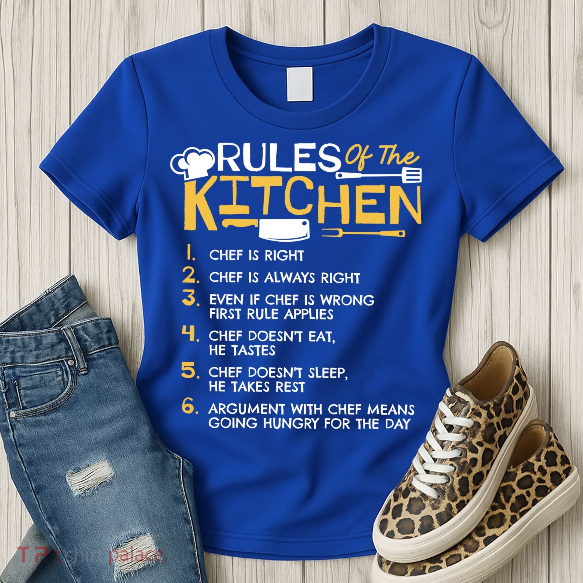 Rules Of The Kitchen Culinary Restaurant Chef Cooking Funny Gift Women's T-Shirt