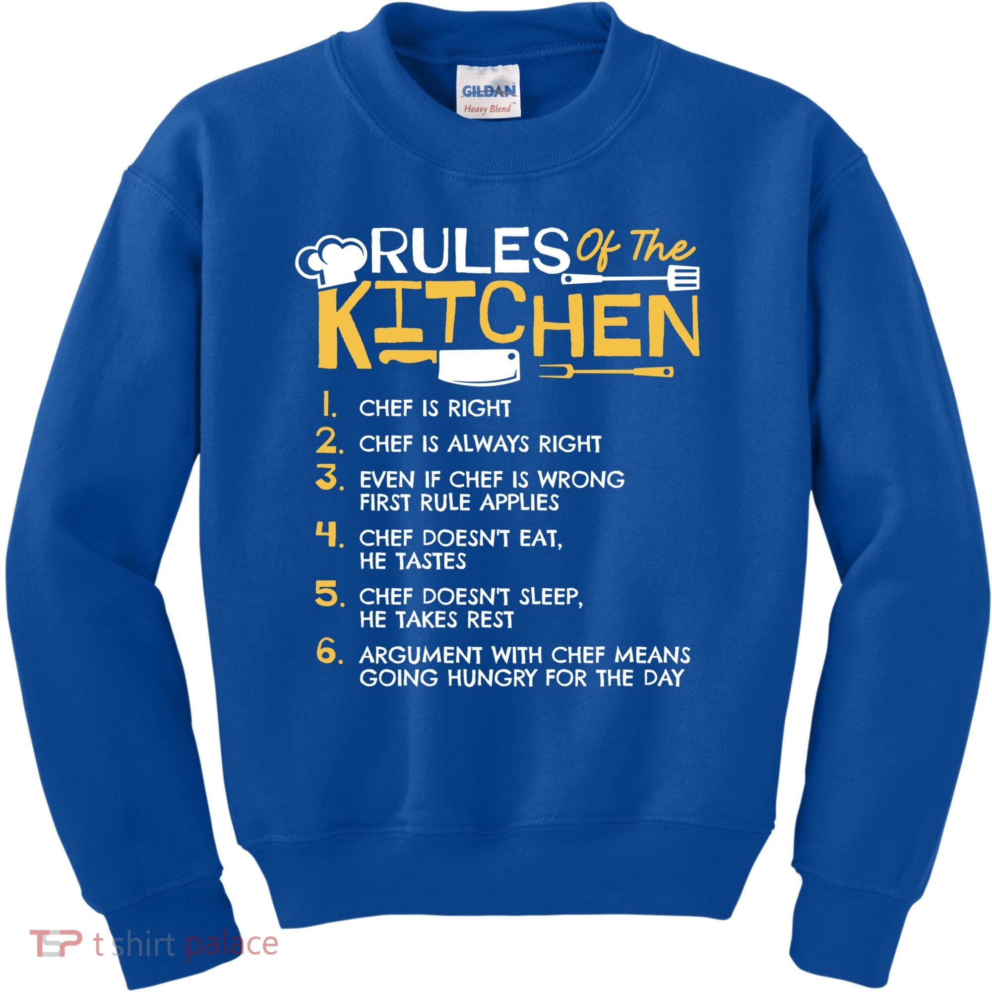 Rules Of The Kitchen Culinary Restaurant Chef Cooking Funny Gift Kids Sweatshirt