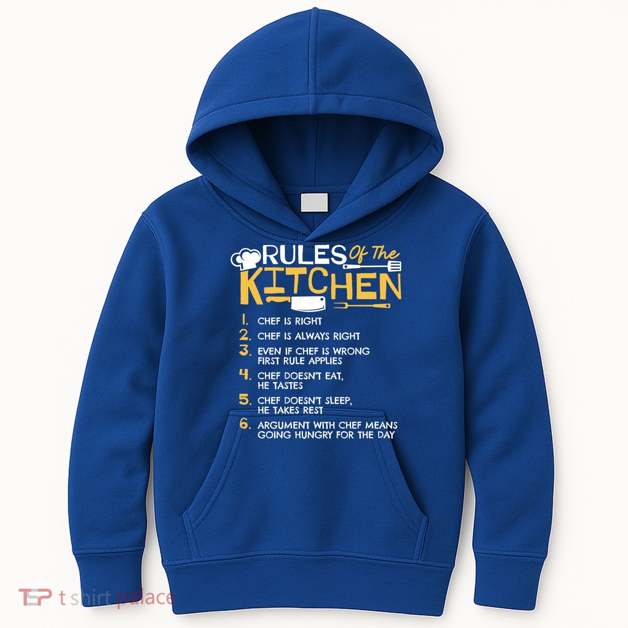 Rules Of The Kitchen Culinary Restaurant Chef Cooking Funny Gift Kids Hoodie