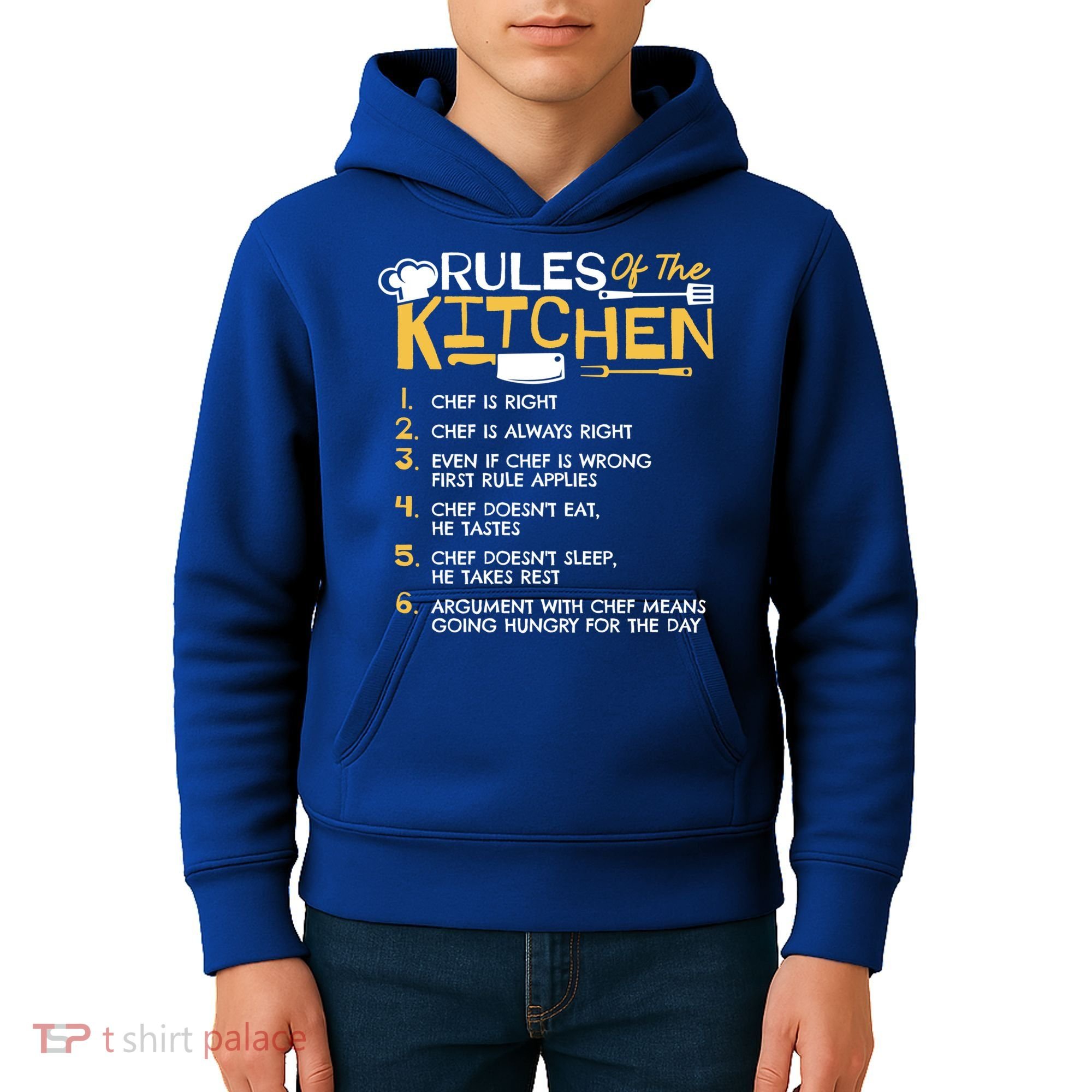 Rules Of The Kitchen Culinary Restaurant Chef Cooking Funny Gift Kids Hoodie