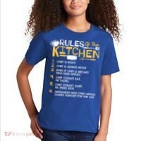 Rules Of The Kitchen Culinary Restaurant Chef Cooking Funny Gift Kids T-Shirt thumb 2
