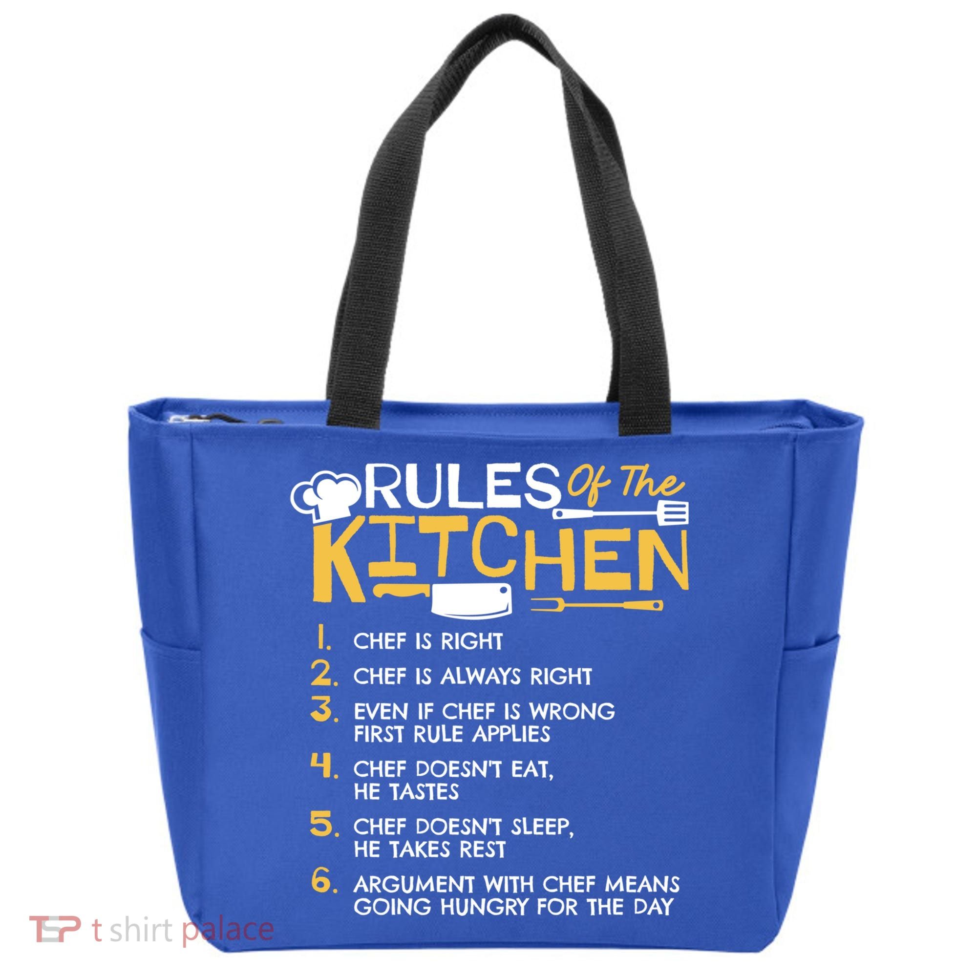 Rules Of The Kitchen Culinary Restaurant Chef Cooking Funny Gift Tote Bag