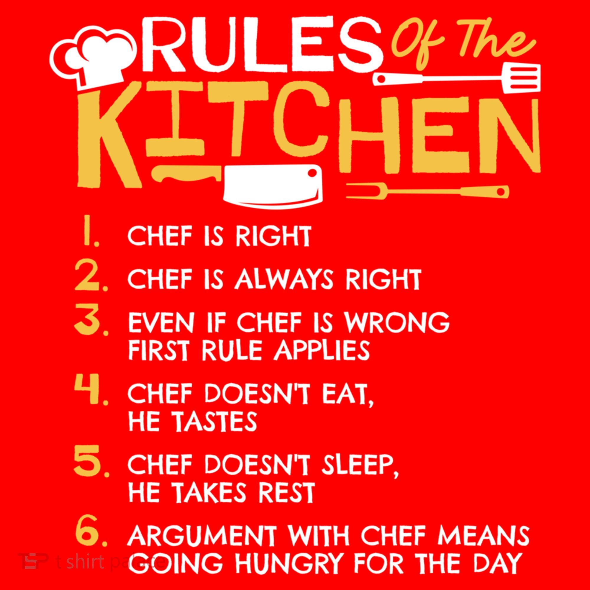 Rules Of The Kitchen Culinary Restaurant Chef Cooking Funny Gift Santa Hat