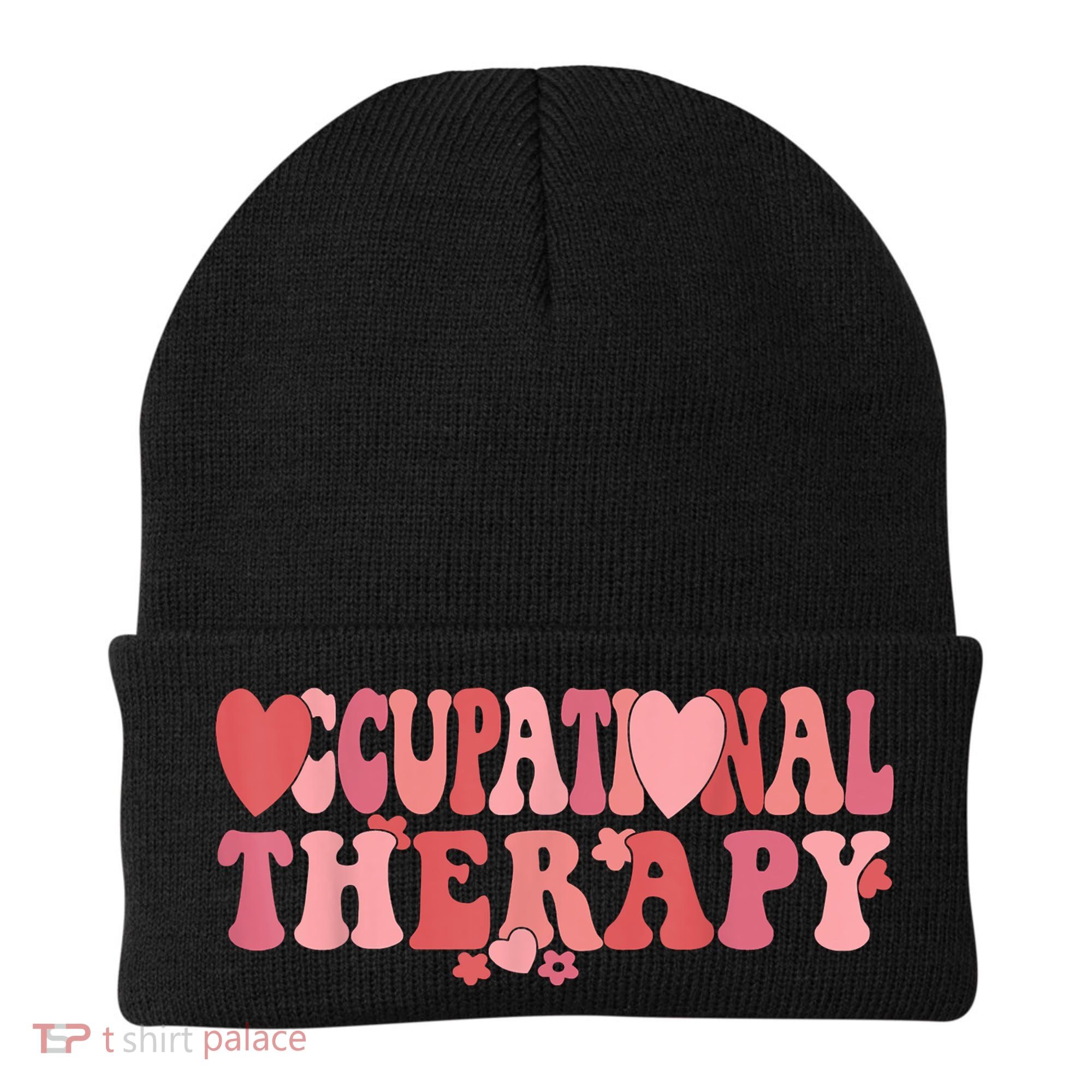 Retro Occupational Therapy Therapist Valentine's Day Therapist OT Beanie