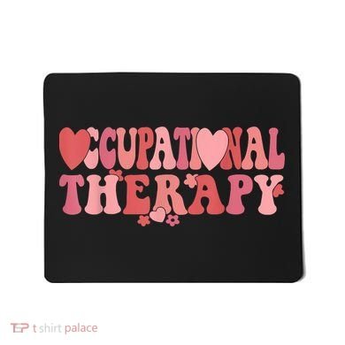 Retro Occupational Therapy Therapist Valentine's Day Therapist OT Mousepad