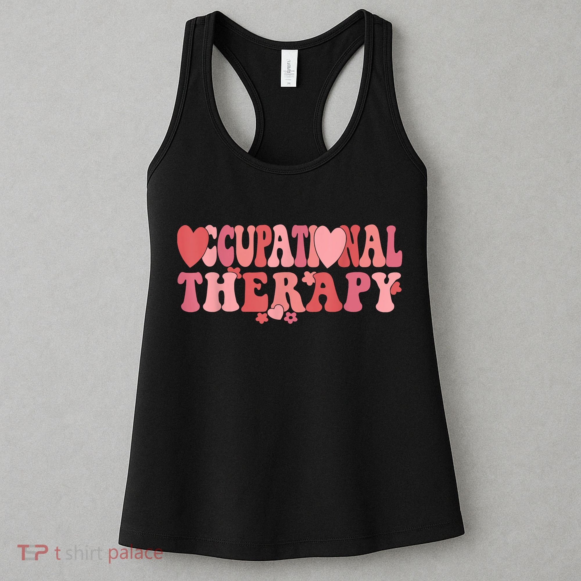 Retro Occupational Therapy Therapist Valentine's Day Therapist OT Women's Tank Top