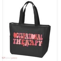 Retro Occupational Therapy Therapist Valentine's Day Therapist OT Tote Bag thumb 3