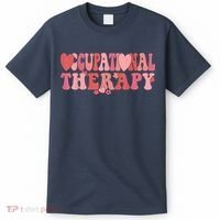 Retro Occupational Therapy Therapist Valentine's Day Therapist OT T-Shirt thumb 0