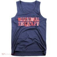 Retro Occupational Therapy Therapist Valentine's Day Therapist OT Tank Top thumb 0