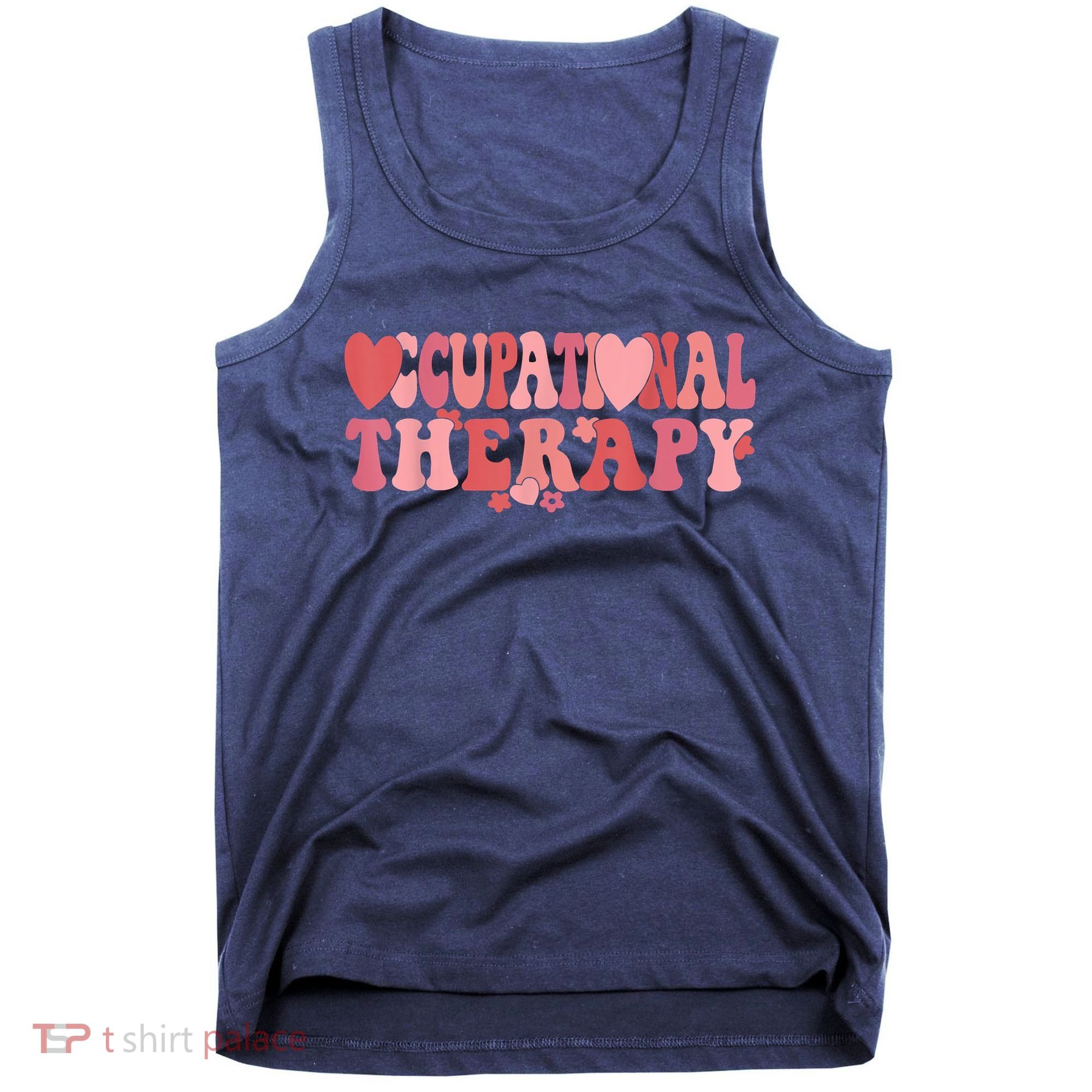 Retro Occupational Therapy Therapist Valentine's Day Therapist OT Tank Top