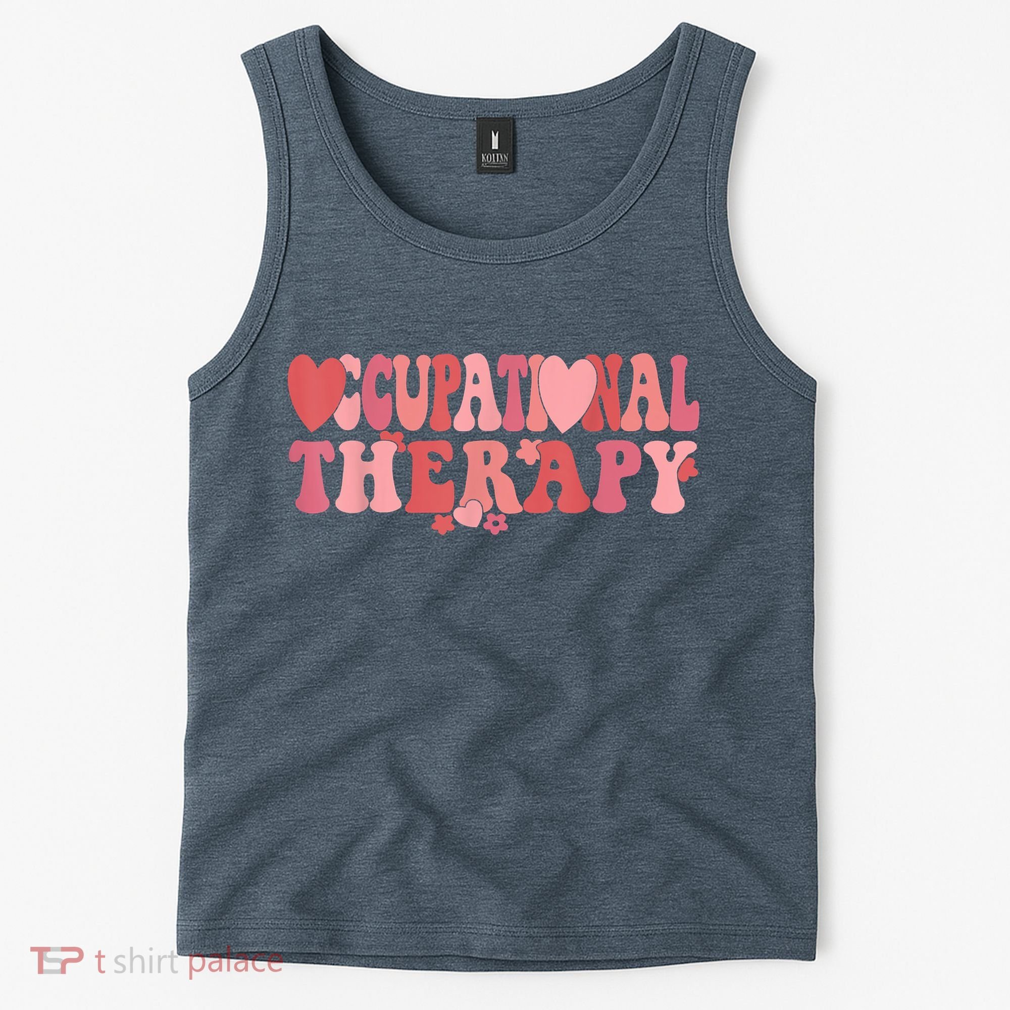 Retro Occupational Therapy Therapist Valentine's Day Therapist OT Tank Top