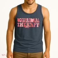 Retro Occupational Therapy Therapist Valentine's Day Therapist OT Tank Top thumb 3