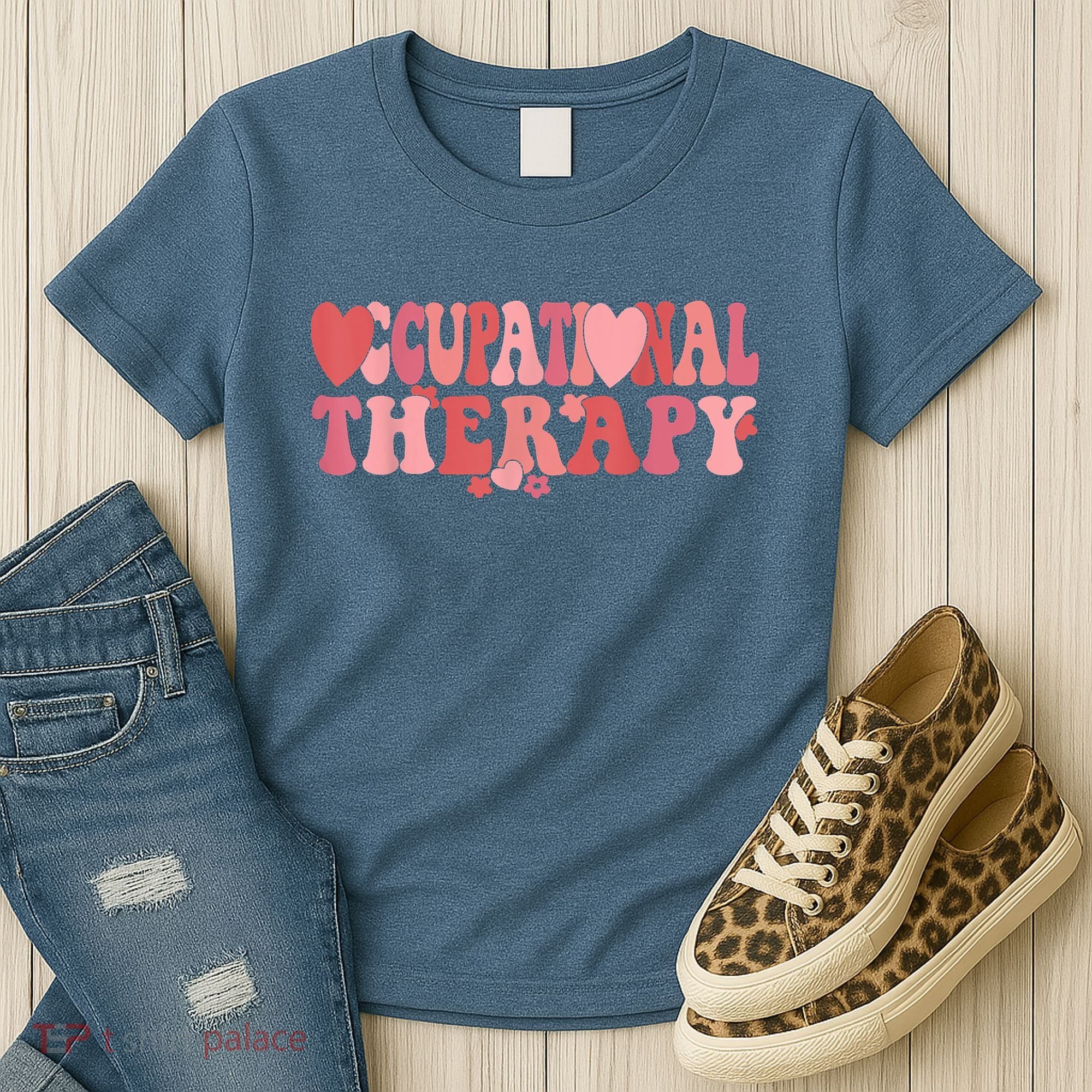 Retro Occupational Therapy Therapist Valentine's Day Therapist OT Women's T-Shirt