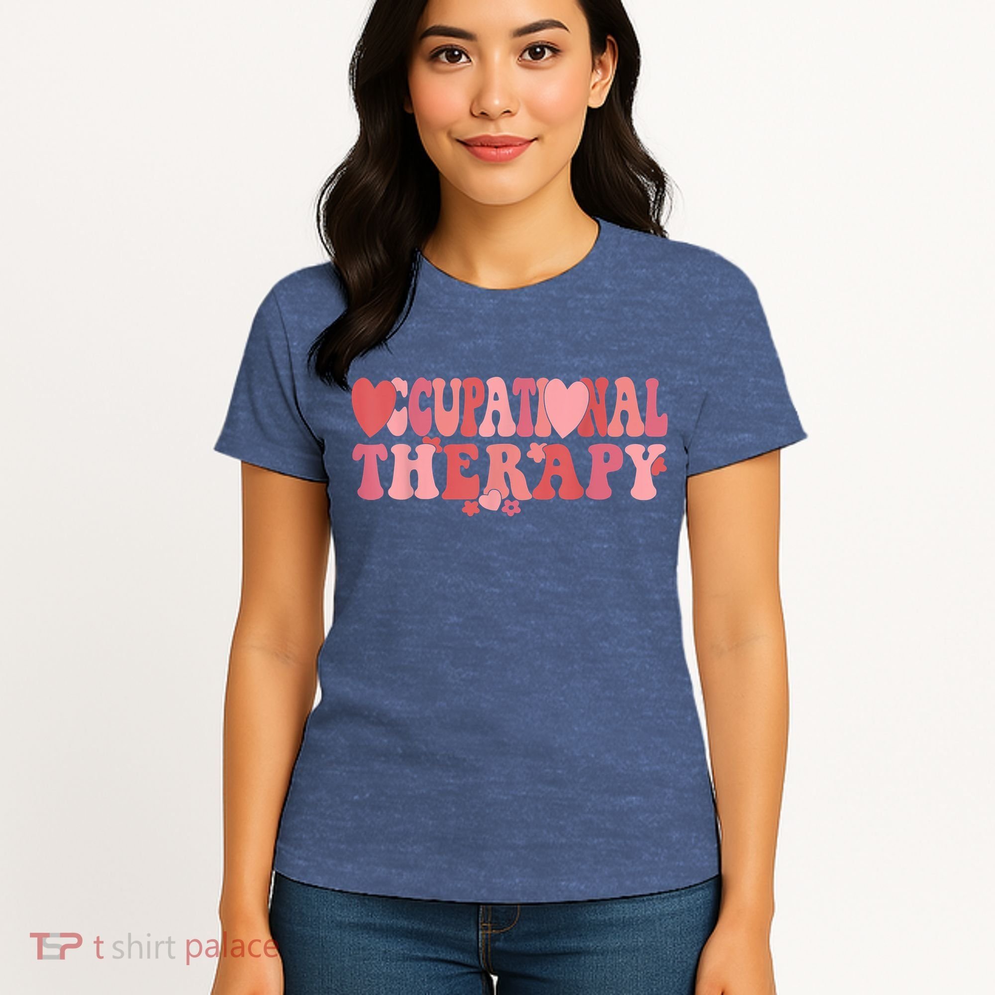 Retro Occupational Therapy Therapist Valentine's Day Therapist OT Women's T-Shirt
