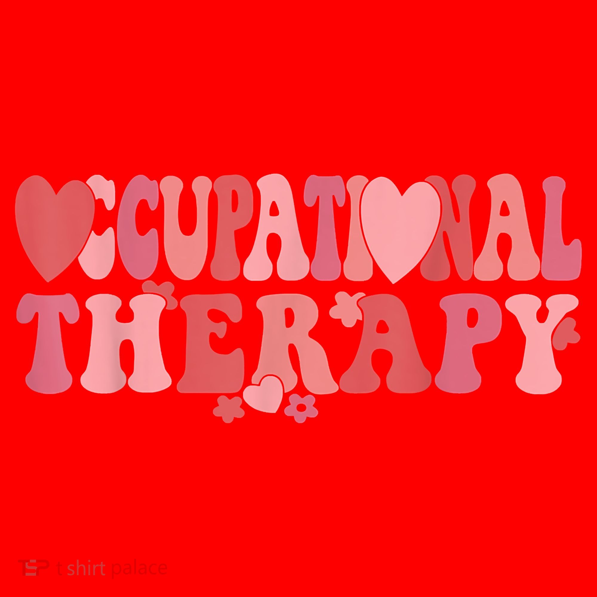 Retro Occupational Therapy Therapist Valentine's Day Therapist OT Santa Hat