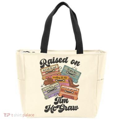 Raised On Tim Mcgraw Retro Cassette Tape Tote Bag