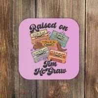 Raised On Tim Mcgraw Retro Cassette Tape Coaster thumb 0